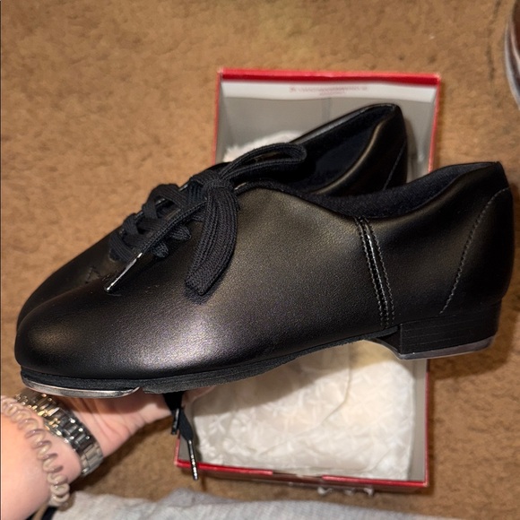 Capezio Little Girls Black Tap Shoes Size 1M - Picture 8 of 10